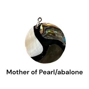 Silver plated shell pendant/stone pendant-NEW